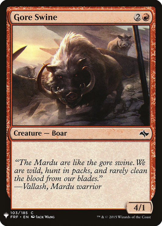MTG Card Title: Gore Swine PLST/FRF-103