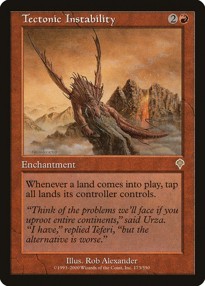 MTG Card Title: Tectonic Instability INV/173