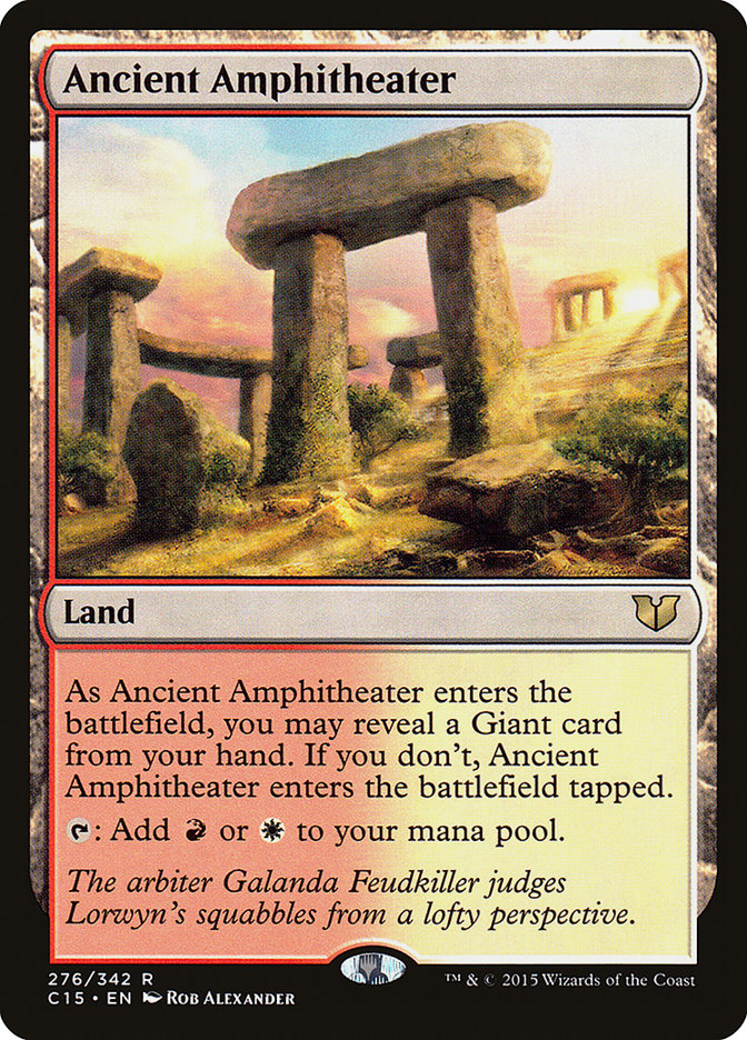 MTG Card Title: Ancient Amphitheater C15/276