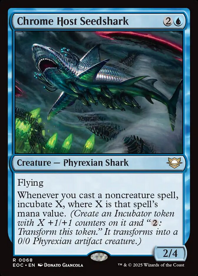 MTG Card Title: Chrome Host Seedshark EOC/68