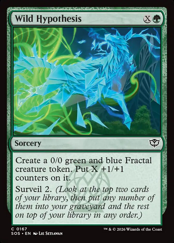 MTG Card Title: Wild Hypothesis SOS/167