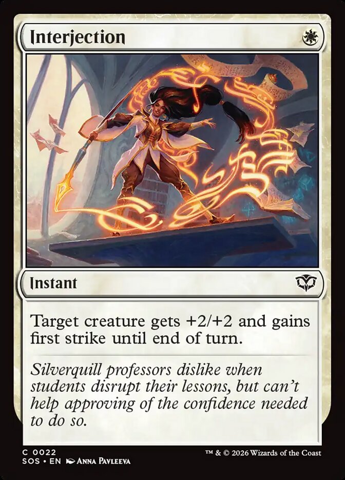 MTG Card Title: Interjection SOS/22