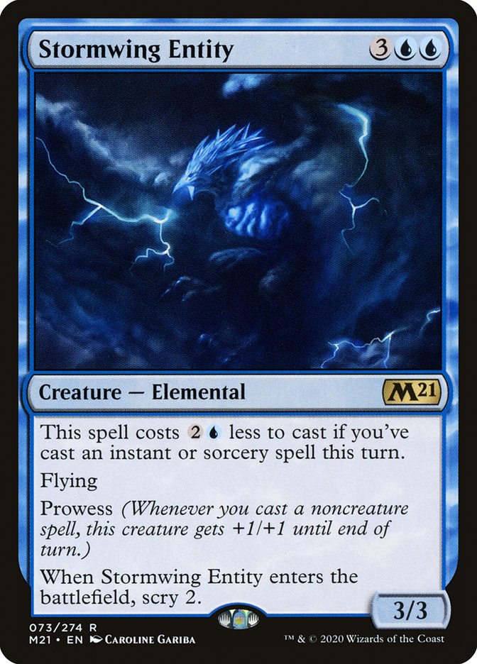 MTG Card Title: Stormwing Entity M21/73