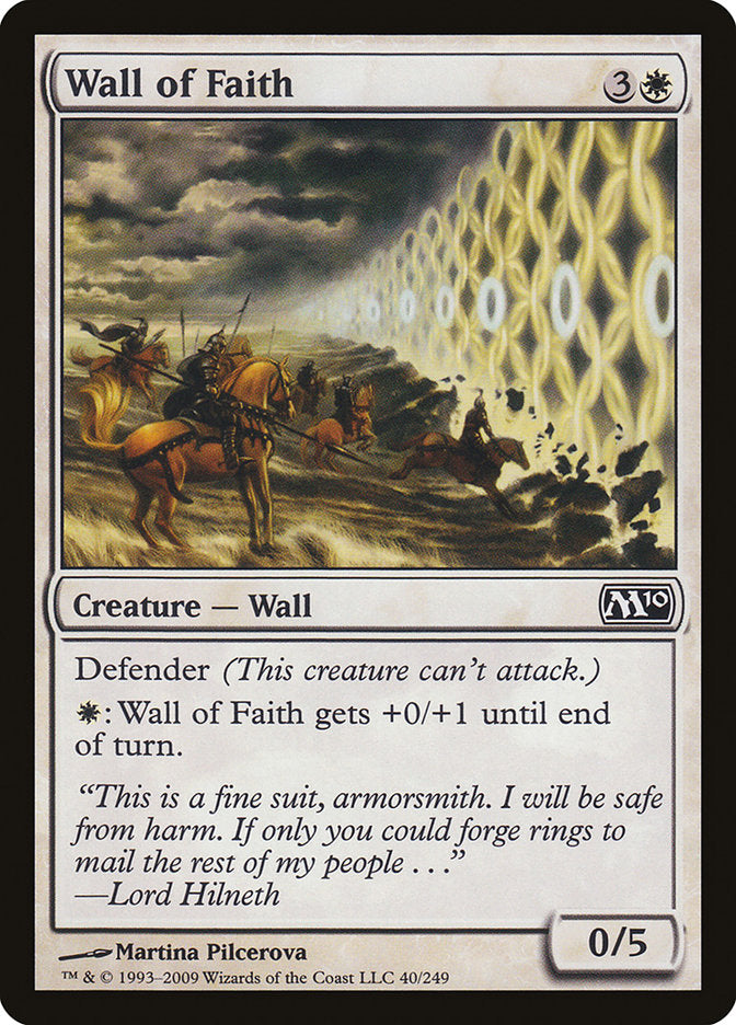 MTG Card Title: Wall of Faith M10/40