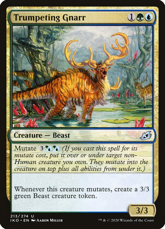 MTG Card Title: Trumpeting Gnarr IKO/213