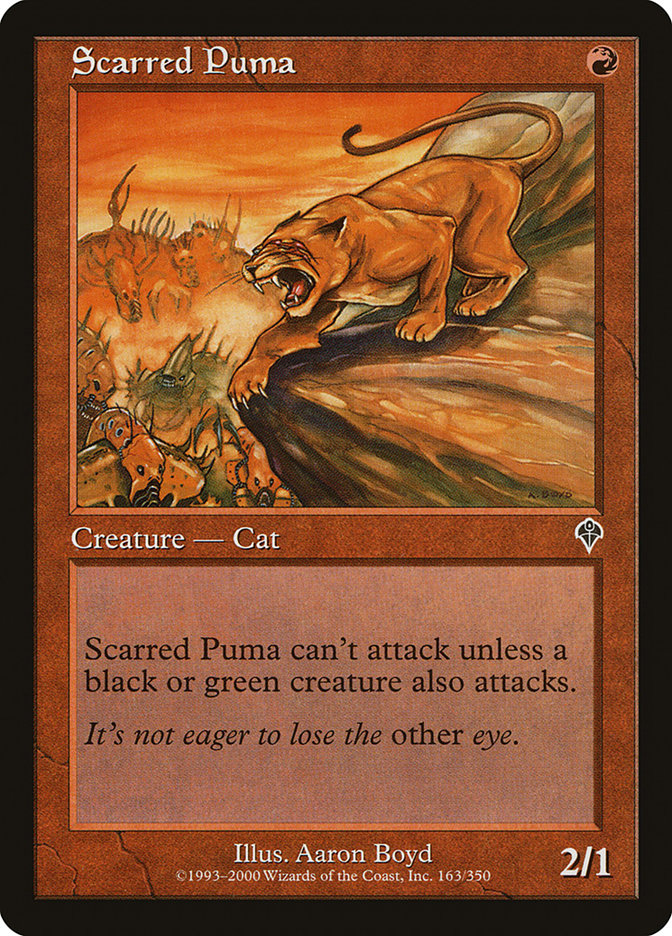 MTG Card Title: Scarred Puma INV/163