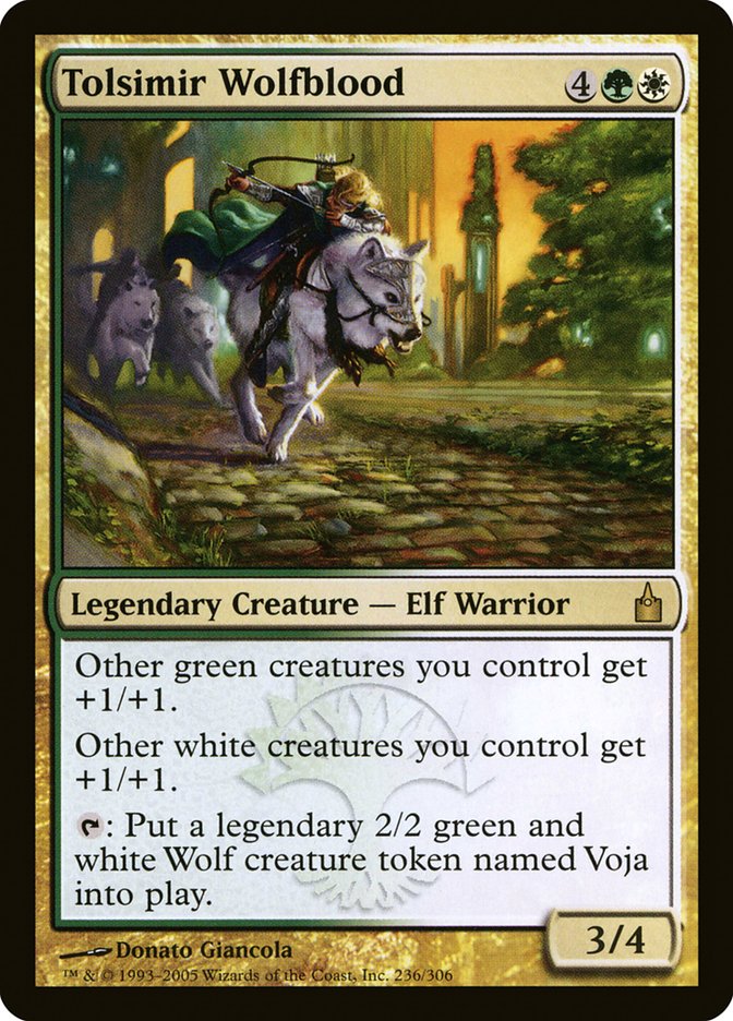 MTG Card Title: Tolsimir Wolfblood RAV/236