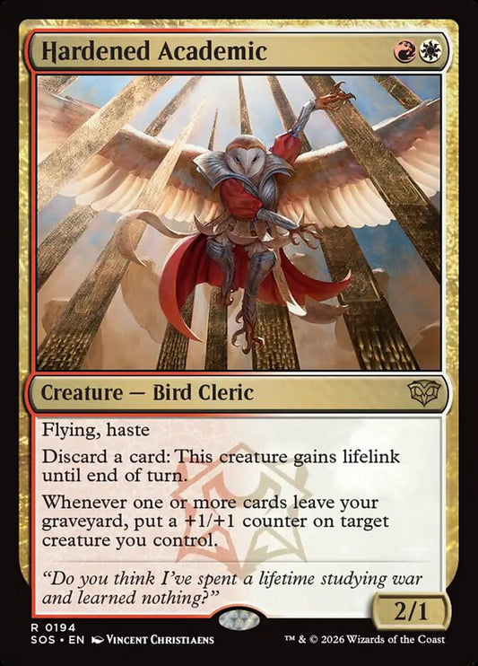 MTG Card Title: Hardened Academic SOS/194