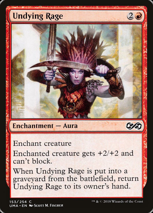 MTG Card Title: Undying Rage UMA/153