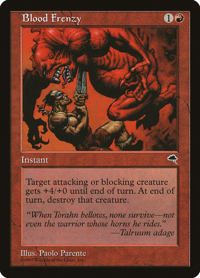 MTG Card Title: Blood Frenzy TMP/164