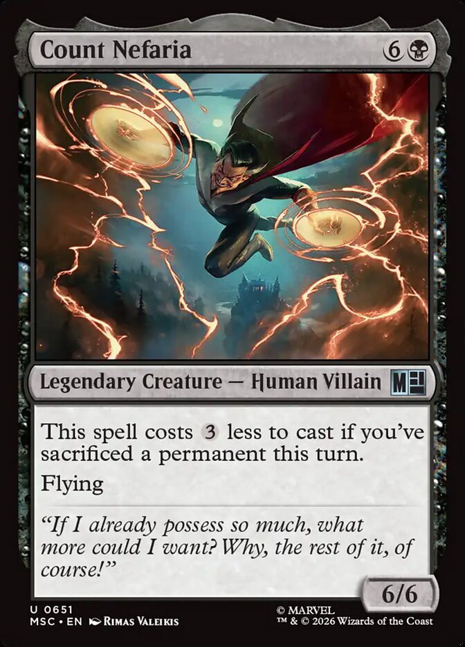 MTG Card Title: Count Nefaria MSC/651