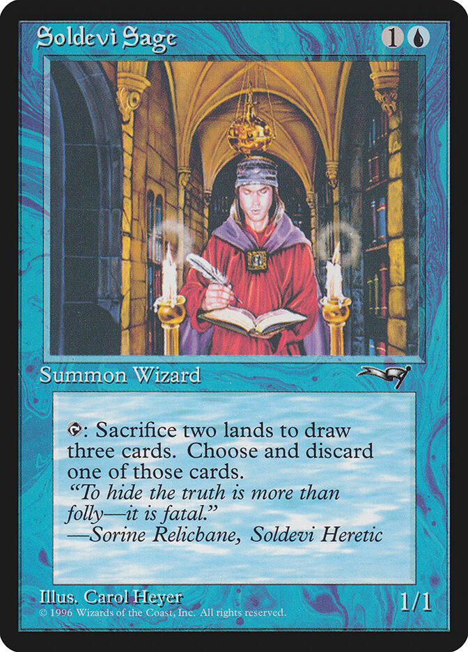MTG Card Title: Soldevi Sage ALL/34a