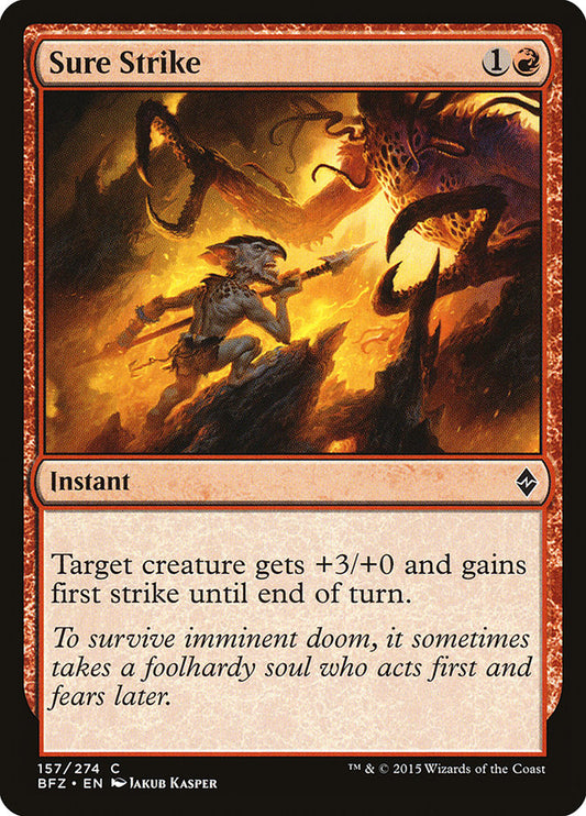 MTG Card Title: Sure Strike BFZ/157