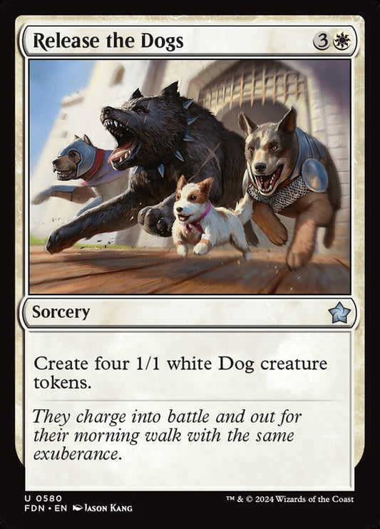 MTG Card Title: Release the Dogs FDN/580