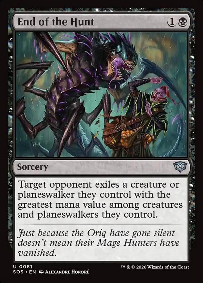 MTG Card Title: End of the Hunt SOS/81