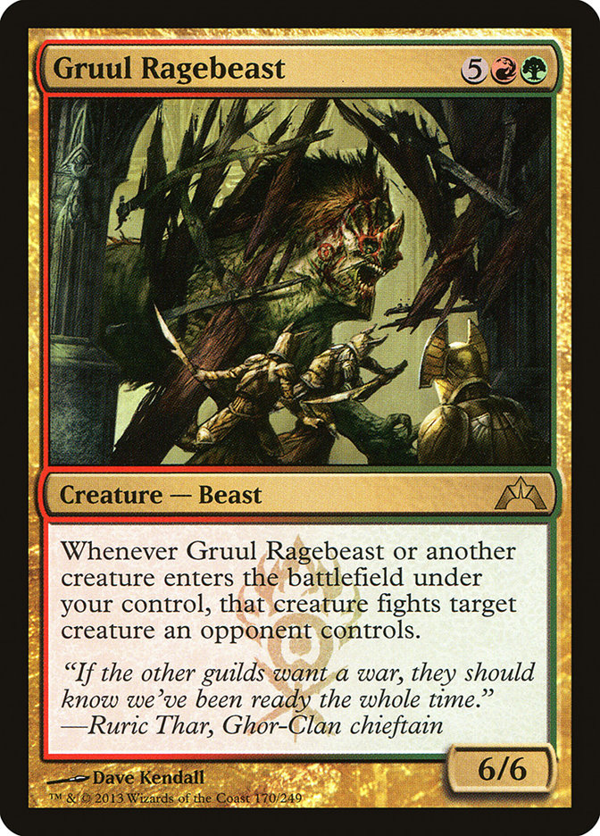 MTG Card Title: Gruul Ragebeast GTC/170