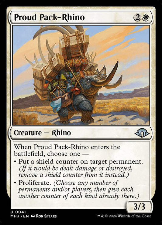 MTG Card Title: Proud Pack-Rhino MH3/41