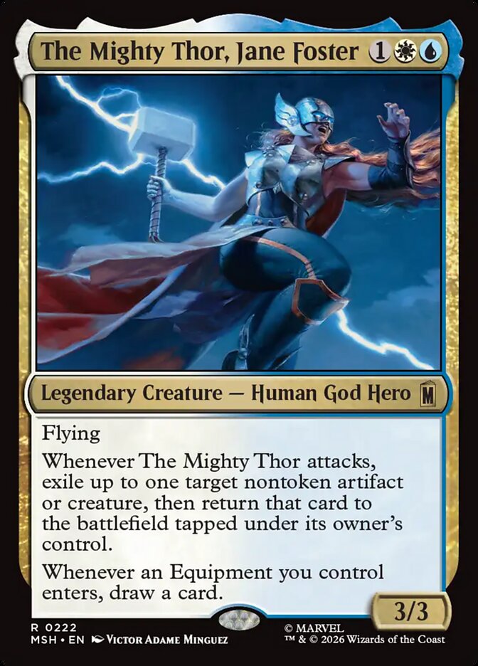 MTG Card Title: The Mighty Thor, Jane Foster MSH/222