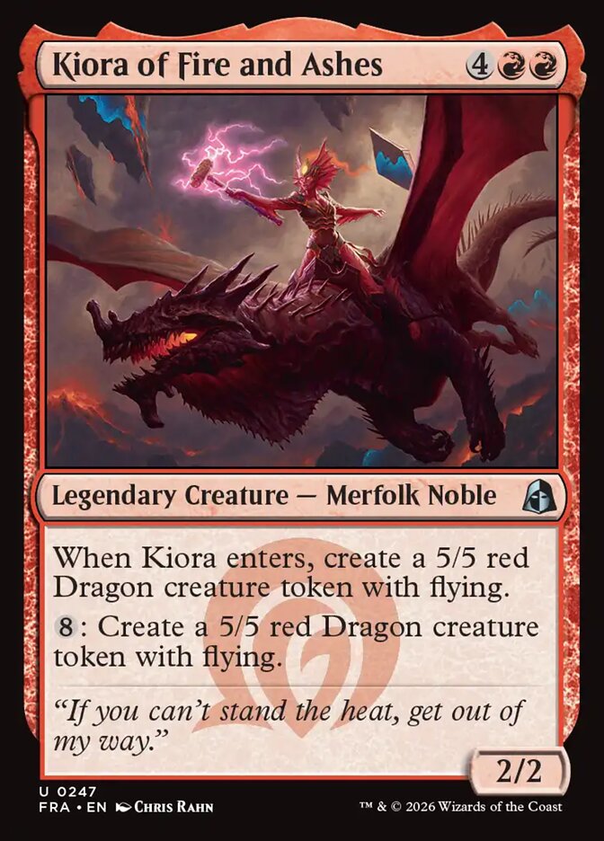 MTG Card Title: Kiora of Fire and Ashes FRA/247