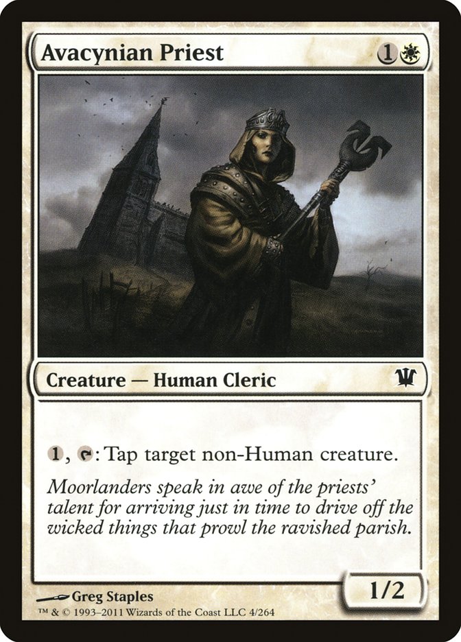 MTG Card Title: Avacynian Priest ISD/4