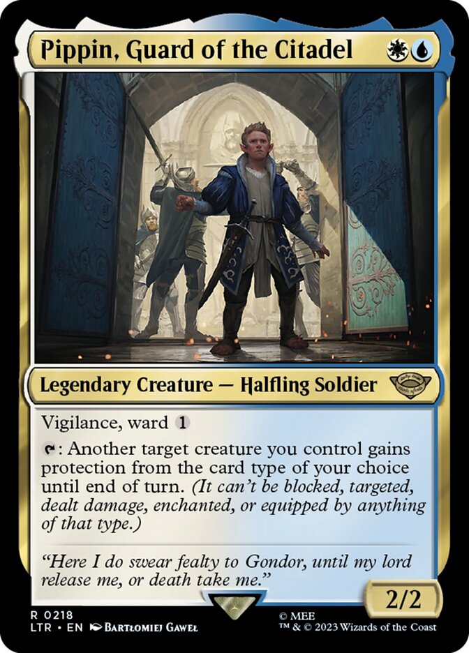 MTG Card Title: Pippin, Guard of the Citadel LTR/218