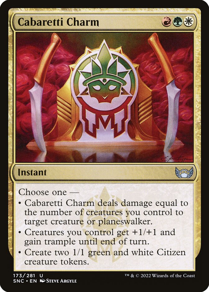 MTG Card Title: Cabaretti Charm SNC/173
