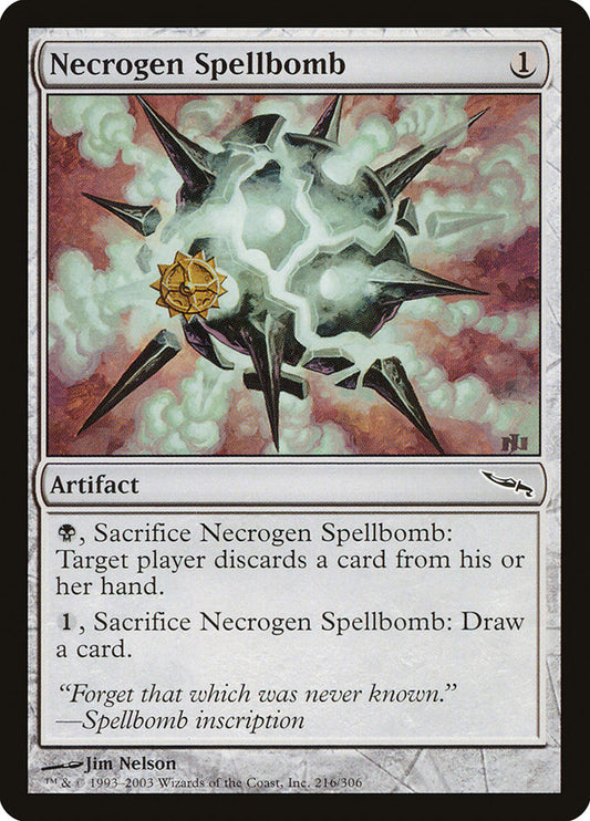 MTG Card Title: Necrogen Spellbomb MRD/216