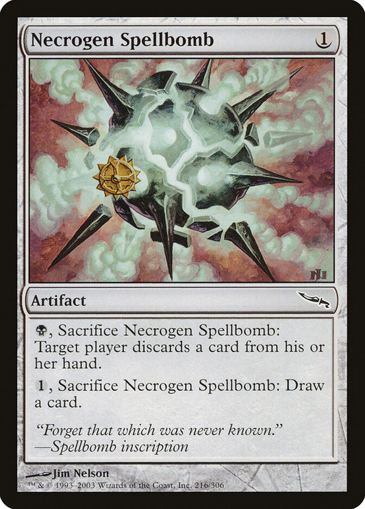MTG Card Title: Necrogen Spellbomb MRD/216