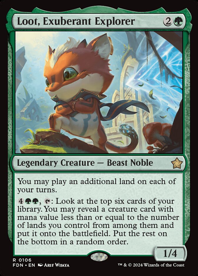 MTG Card Title: Loot, Exuberant Explorer FDN/106