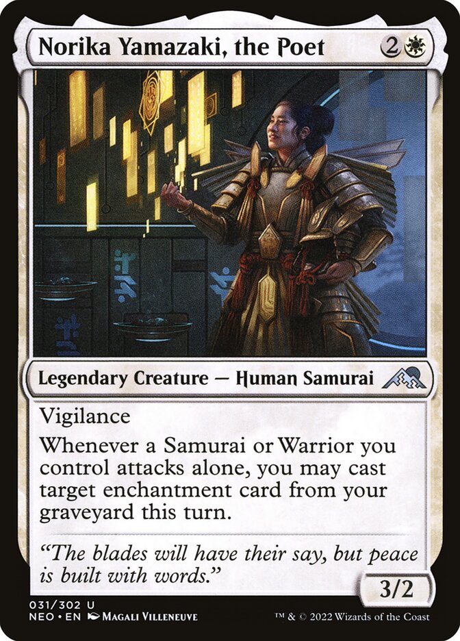 MTG Card Title: Norika Yamazaki, the Poet NEO/31
