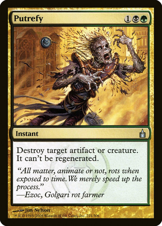 MTG Card Title: Putrefy RAV/221