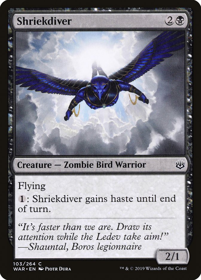 MTG Card Title: Shriekdiver WAR/103