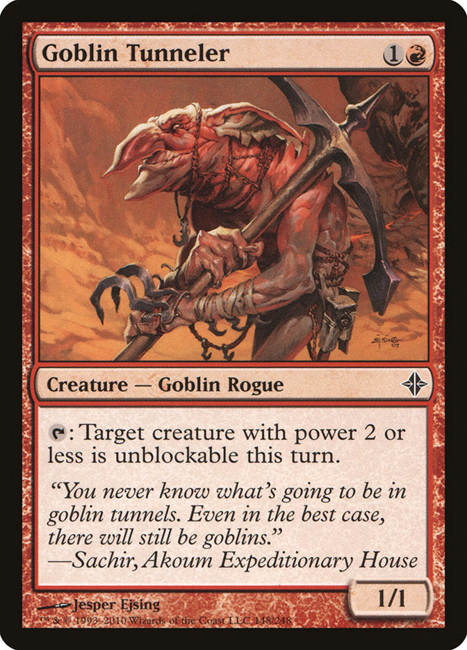 MTG Card Title: Goblin Tunneler ROE/148