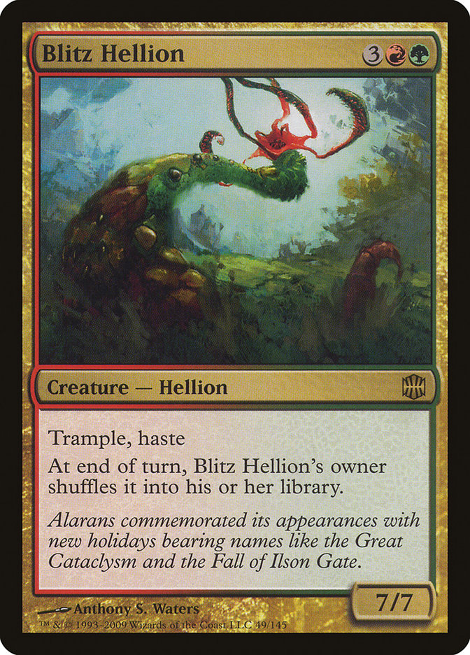 MTG Card Title: Blitz Hellion ARB/49
