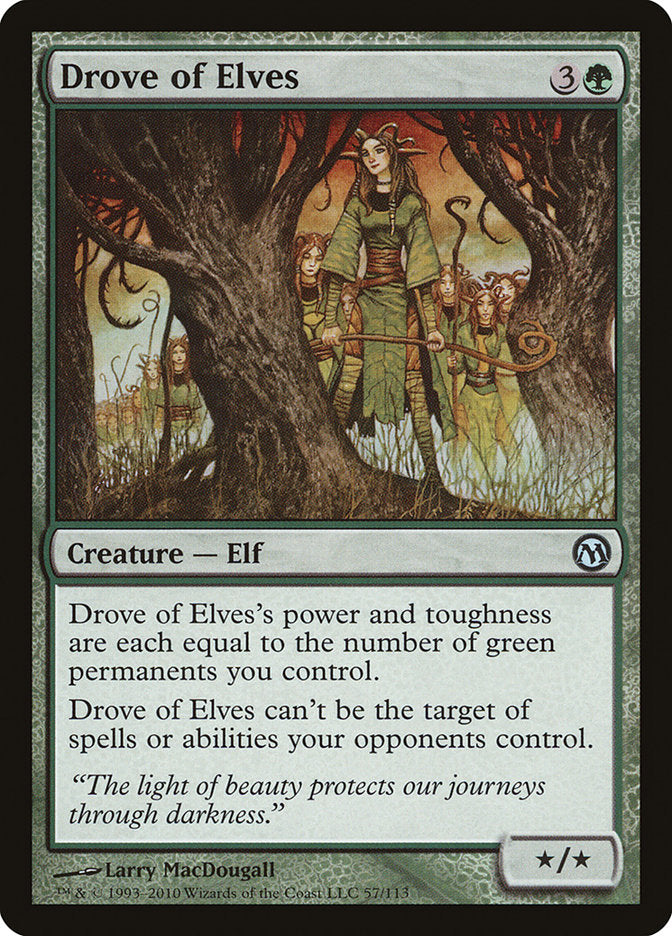 MTG Card Title: Drove of Elves DPA/57