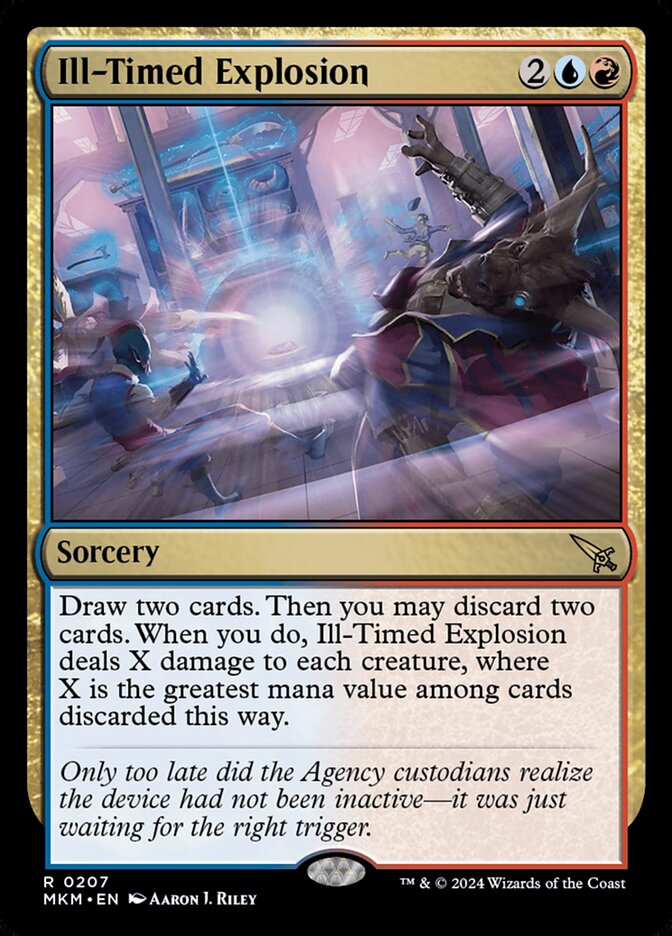 MTG Card Title: Ill-Timed Explosion MKM/207
