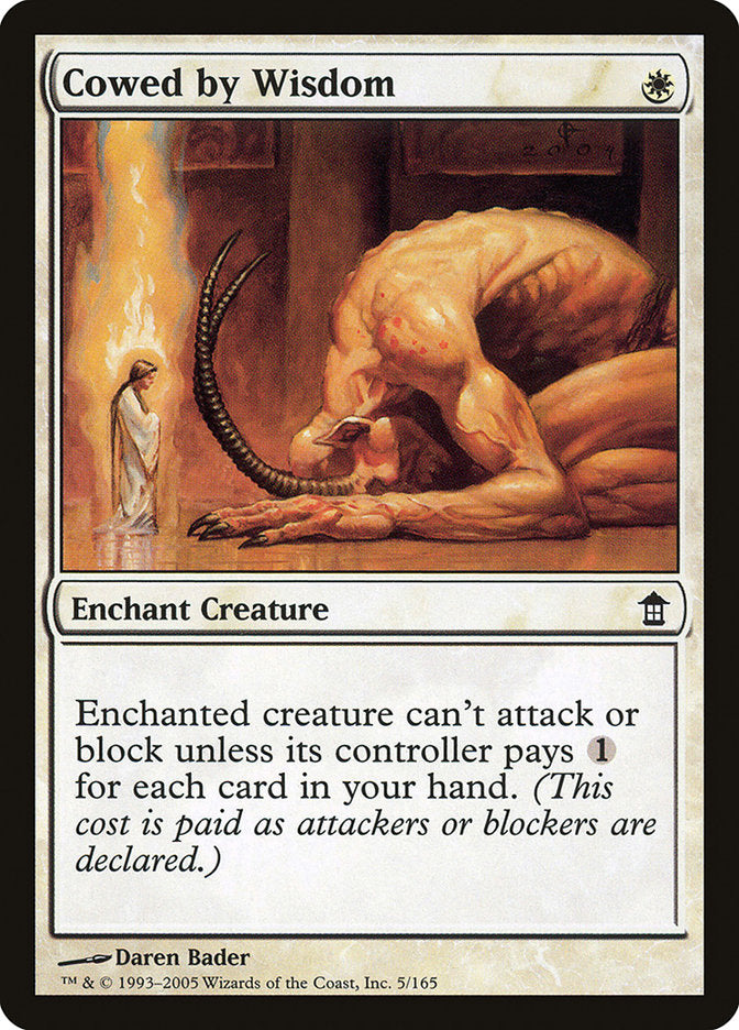 MTG Card Title: Cowed by Wisdom SOK/5