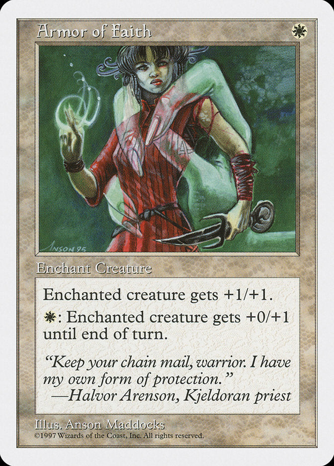 MTG Card Title: Armor of Faith 5ED/8