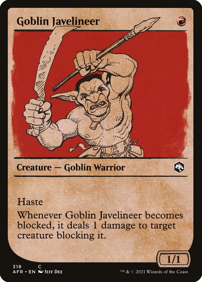 MTG Card Title: Goblin Javelineer AFR/318