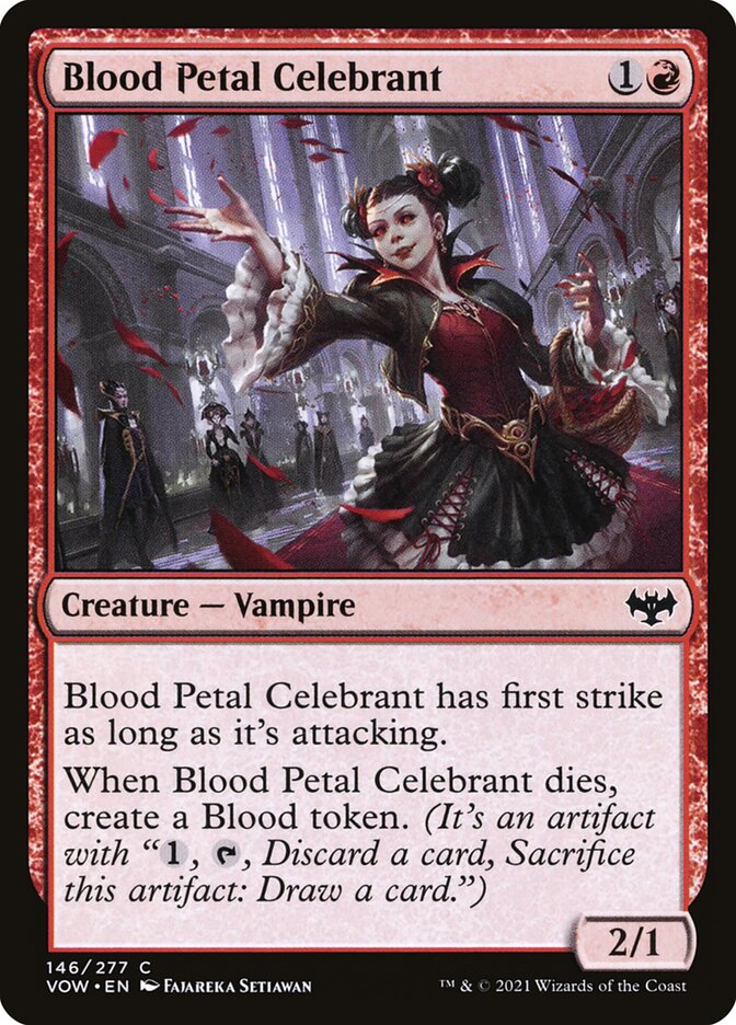 MTG Card Title: Blood Petal Celebrant VOW/146