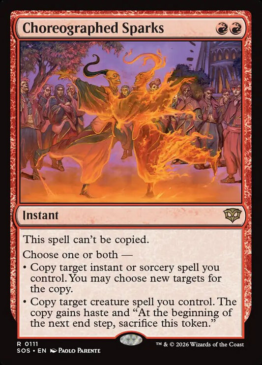 MTG Card Title: Choreographed Sparks SOS/111