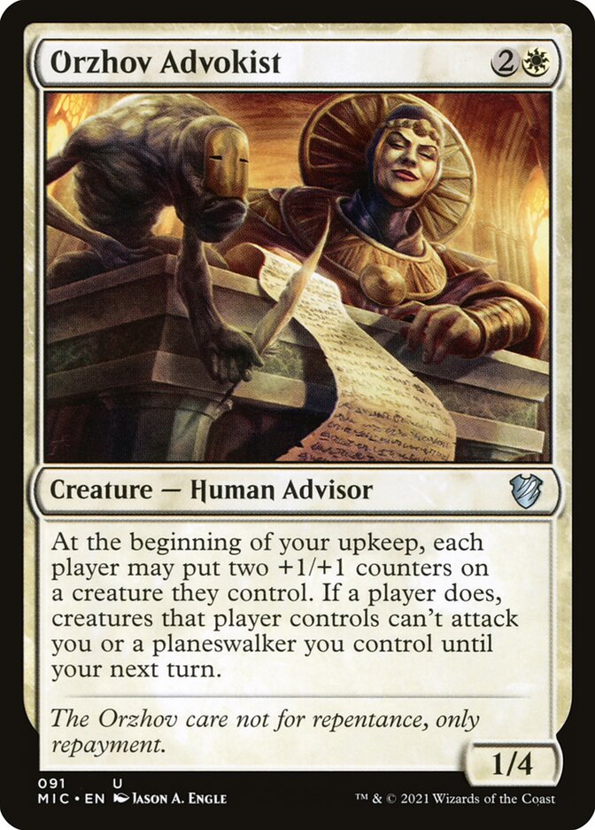 MTG Card Title: Orzhov Advokist MIC/91