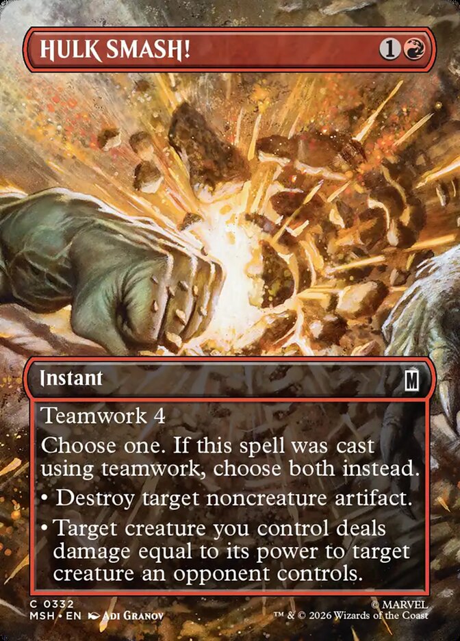 MTG Card Title: HULK SMASH! MSH/332