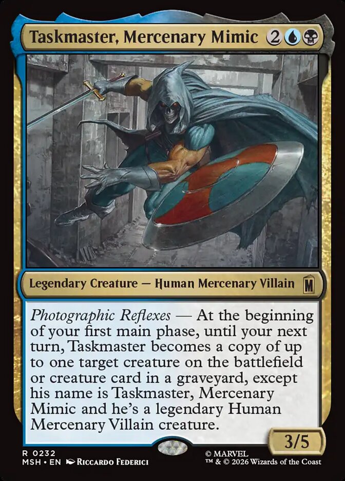 MTG Card Title: Taskmaster, Mercenary Mimic MSH/232