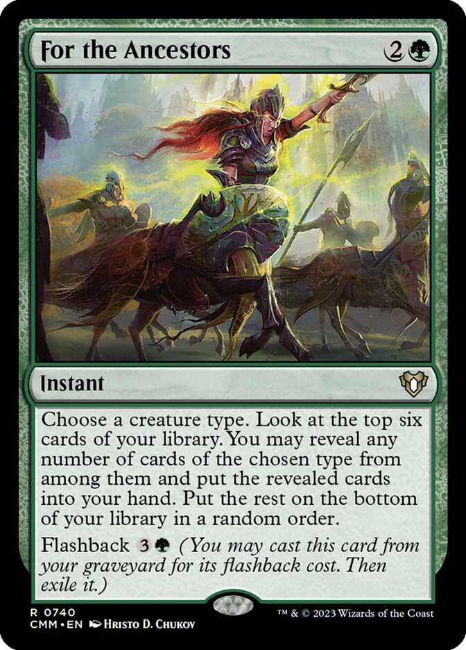 MTG Card Title: For the Ancestors CMM/740