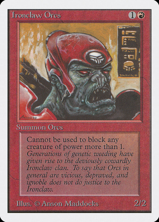 MTG Card Title: Ironclaw Orcs 2ED/160