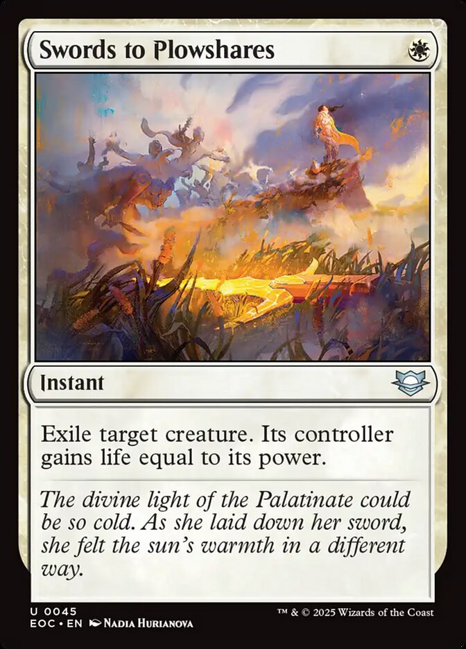 MTG Card Title: Swords to Plowshares EOC/45