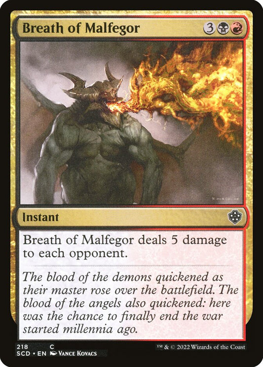 MTG Card Title: Breath of Malfegor SCD/218