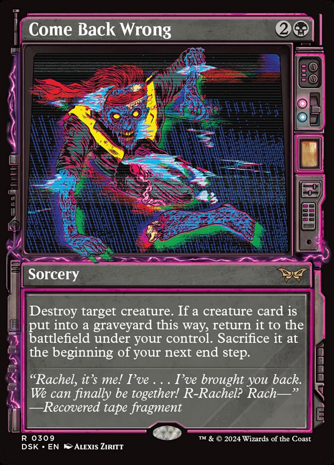MTG Card Title: Come Back Wrong DSK/309