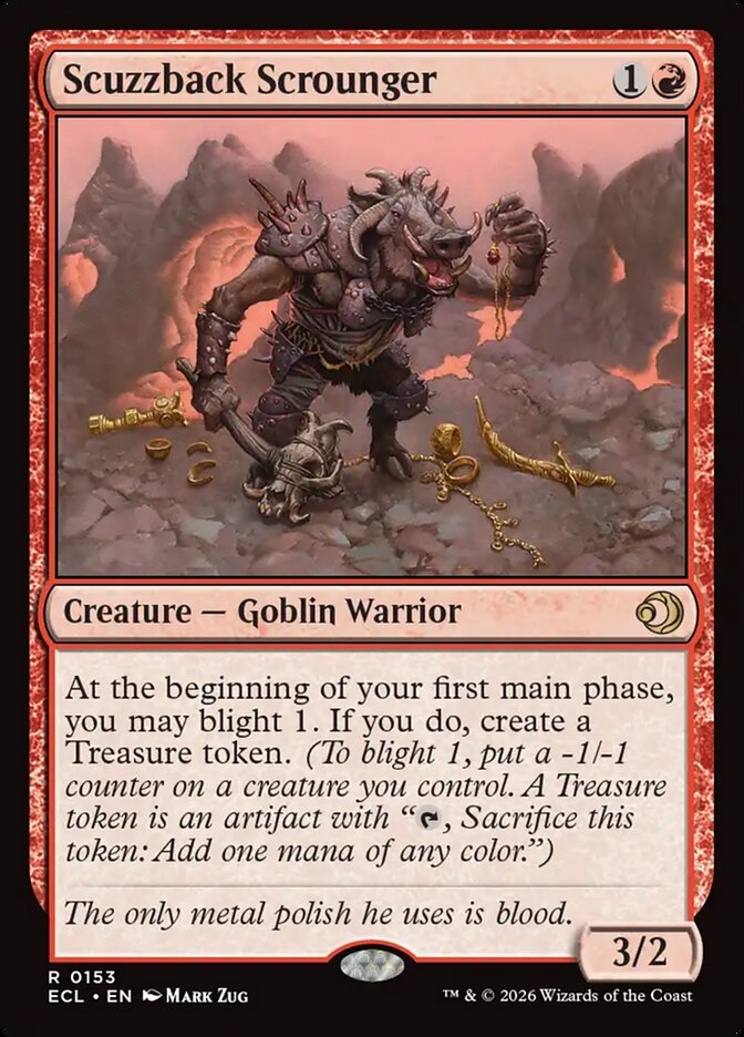 MTG Card Title: Scuzzback Scrounger ECL/153